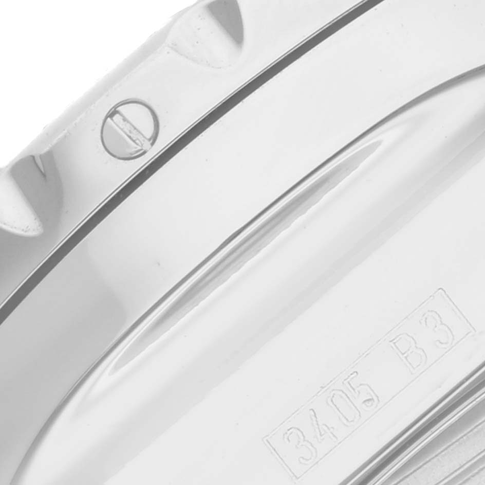 The image shows a close-up angle of the Bentley model by Breitling, focusing on the bezel and part of the case.