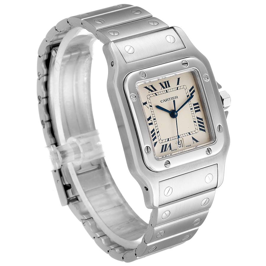 Cartier Santos Galbee Stainless Steel Silver Dial Unisex Watch