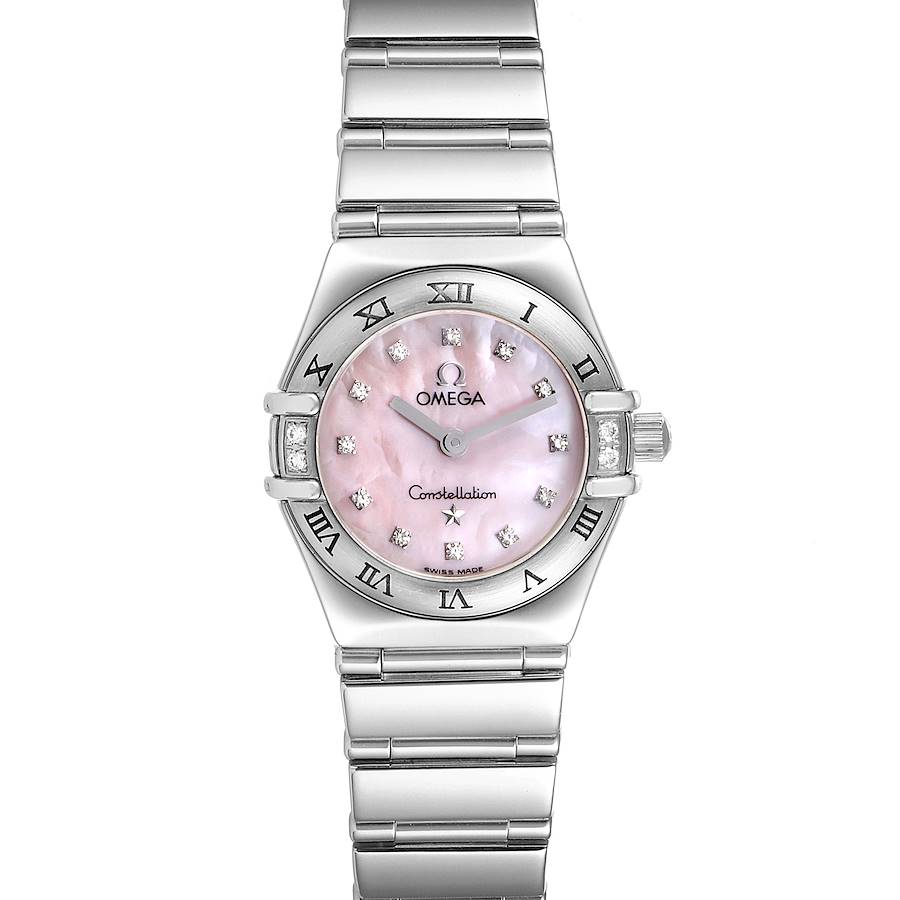 Omega Constellation Mini Pink MOP Diamonds Ladies Watch 1566.66.00 SwissWatchExpo