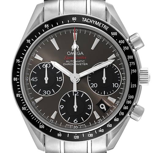 Photo of Omega Speedmaster Date Grey Dial Mens Watch 323.30.40.40.06.001 Box Card