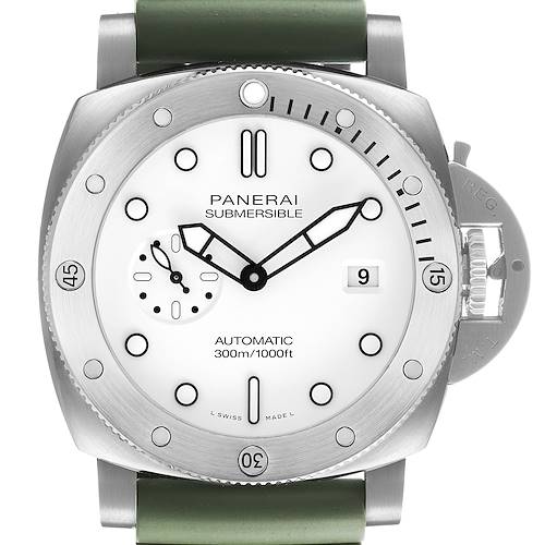 Photo of Panerai Submersible QuarantaQuattro Bianco Steel Mens Watch PAM01226