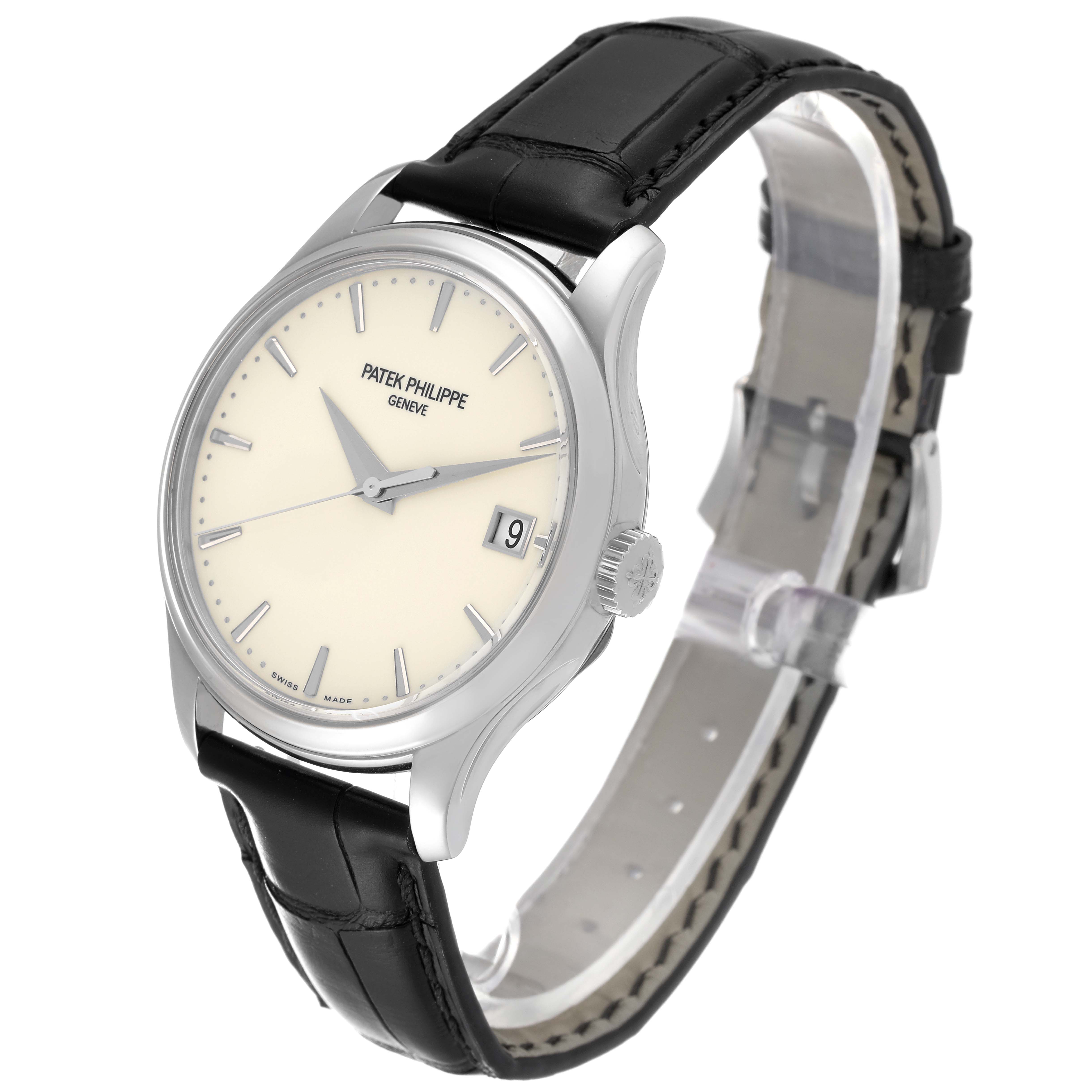 Patek Philippe Calatrava Hunter Case White Gold Mens Watch 5227 Papers ...