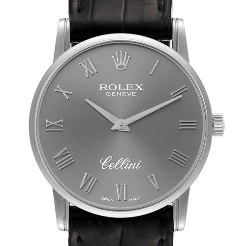 Photo of NOT FOR SALE Rolex Cellini Classic Slate Dial White Gold Mens Watch 5116 Papers PARTIAL PAYMENT