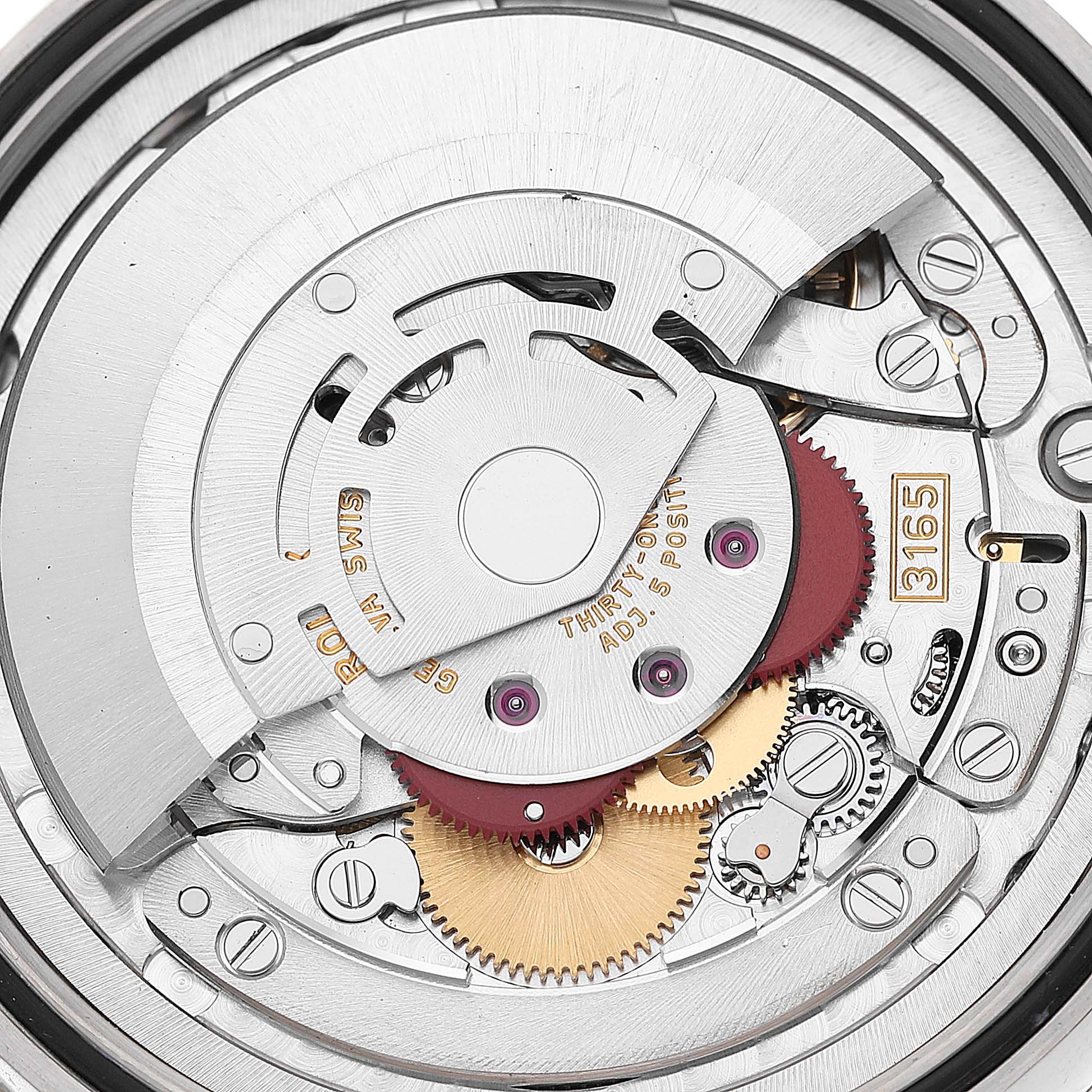 This is an angled view of the internal mechanical movement of a Rolex Cellini 50519 Men's White Gold Silver Dial 50519 Men's White Gold Silver Dial watch.