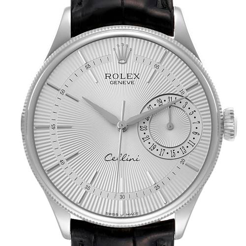 Photo of Rolex Cellini Date White Gold Silver Dial Automatic Mens Watch 50519