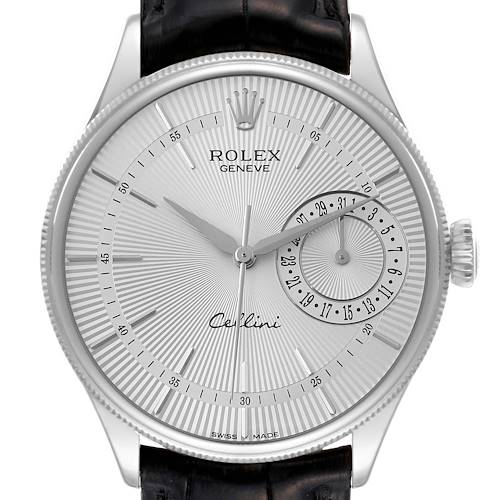 Photo of Rolex Cellini Date White Gold Silver Dial Automatic Mens Watch 50519