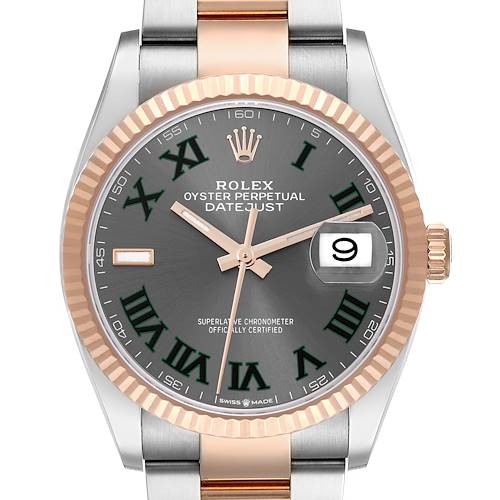 Photo of Rolex Datejust 36 Wimbledon Dial Steel Rose Gold Mens Watch 126231