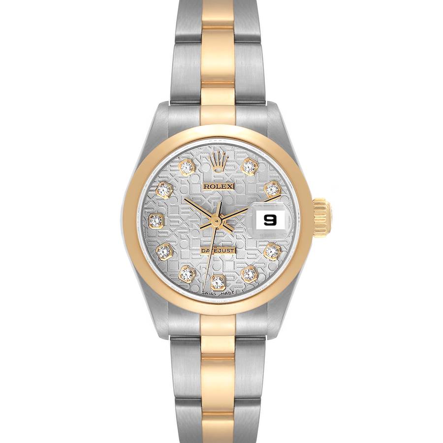 Rolex Datejust Steel Yellow Gold Anniversary Diamond Dial Ladies Watch 79163 SwissWatchExpo