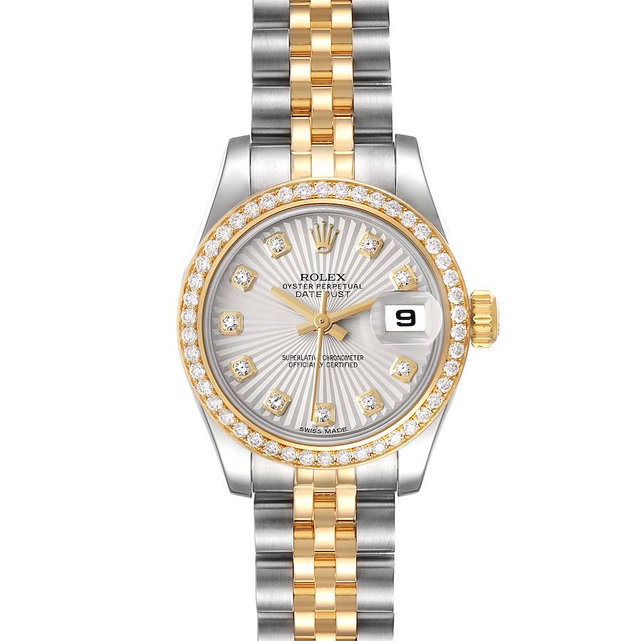 Rolex Datejust Steel Yellow Gold Sunbeam Diamond Ladies Watch 179383 Box Card SwissWatchExpo