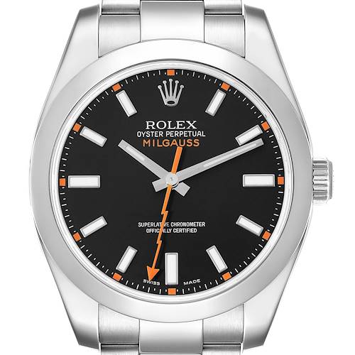 Photo of Rolex Milgauss Black Dial Steel Mens Watch 116400