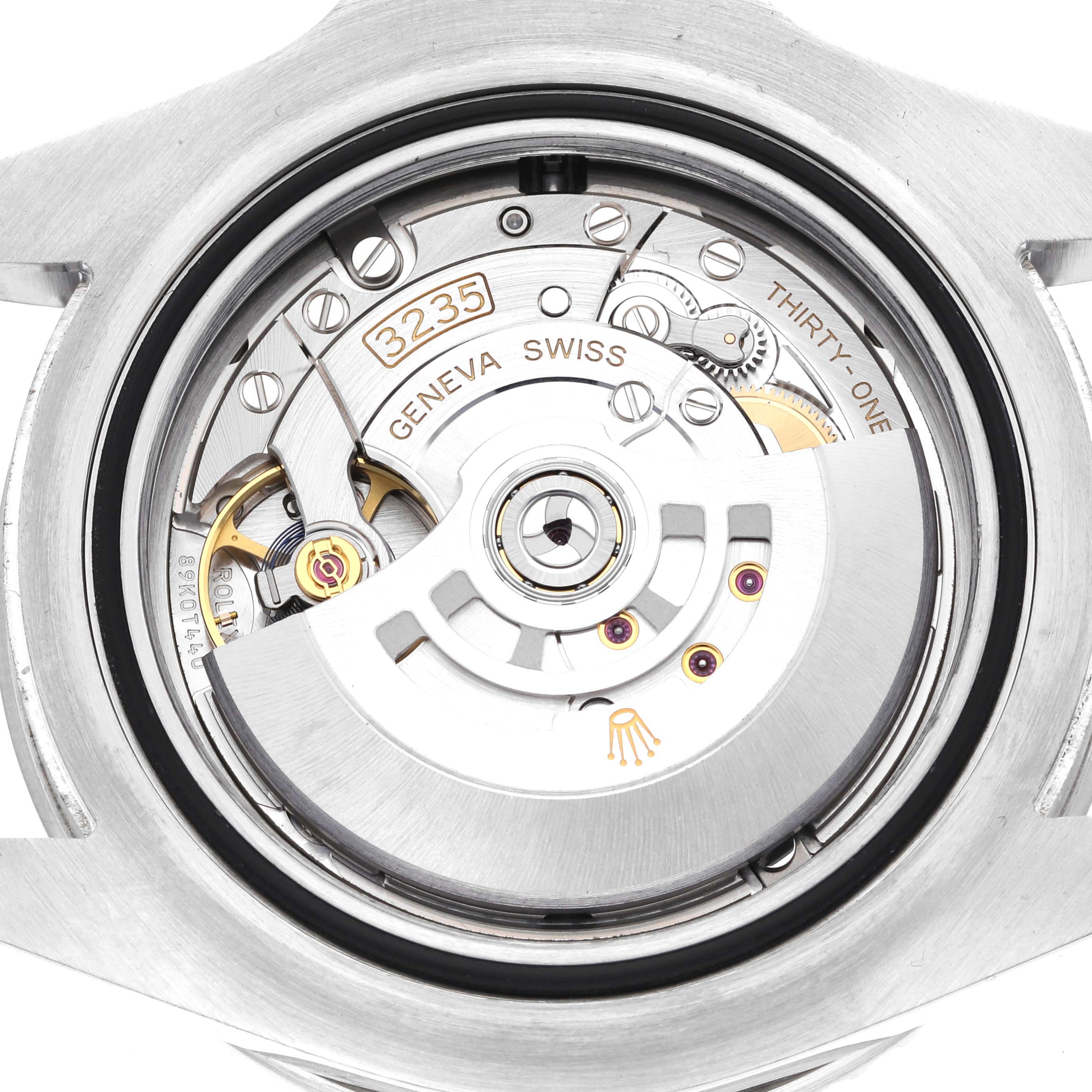 This image shows the internal movement mechanism of a Rolex Sea-Dweller 126600 Men's Stainless Steel Black Dial 126600 Men's Stainless Steel Black Dial watch from a back view angle.