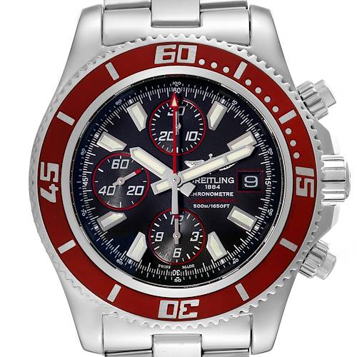 Photo of Breitling Aeromarine SuperOcean II Red Bezel Limited Edition Mens Watch A13341