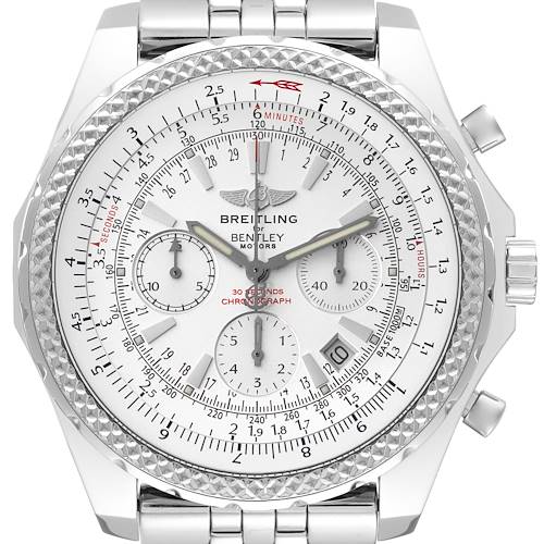 Photo of Breitling Bentley Motors Silver Dial Steel Chronograph Mens Watch A25362