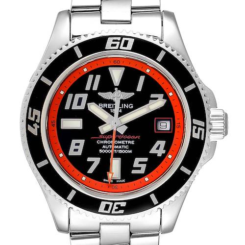 Photo of Breitling Superocean Abyss Orange Limited Edition Watch A17364 Box Papers