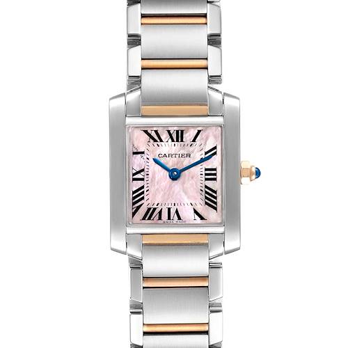 Photo of Cartier Tank Francaise Mother of Pearl Steel Rose Gold Ladies Watch W51027Q4