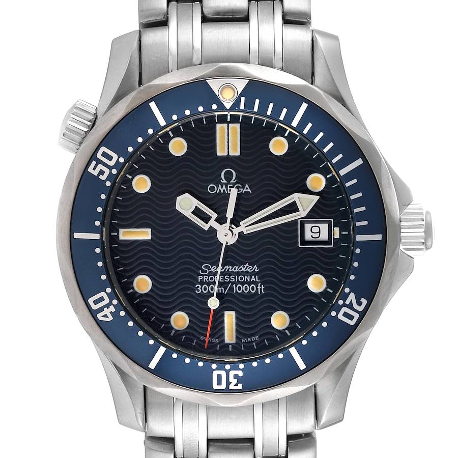 Omega Seamaster Diver 300M Midsize Quartz Steel Mens Watch 2561.80.00 Card SwissWatchExpo