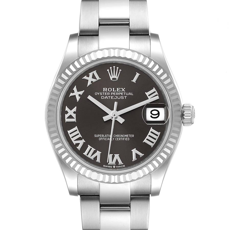Rolex Datejust Midsize Steel White Gold Slate Dial Ladies Watch 278274 Box Card SwissWatchExpo