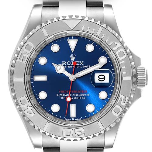 Photo of Rolex Yachtmaster Steel Platinum Blue Dial Mens Watch 126622 Unworn