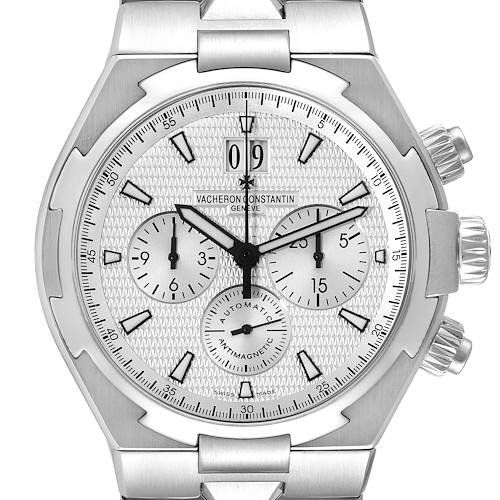 Photo of Vacheron Constantin Overseas Silver Dial Chronograph Mens Watch 49150 Papers