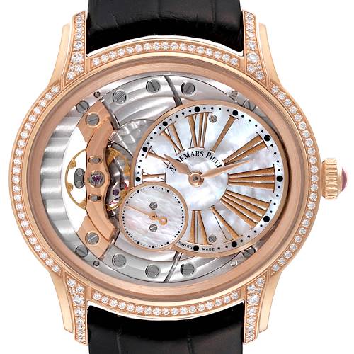 Photo of Audemars Piguet Millenary Rose Gold Mother of Pearl Diamond Ladies Watch 77247OR