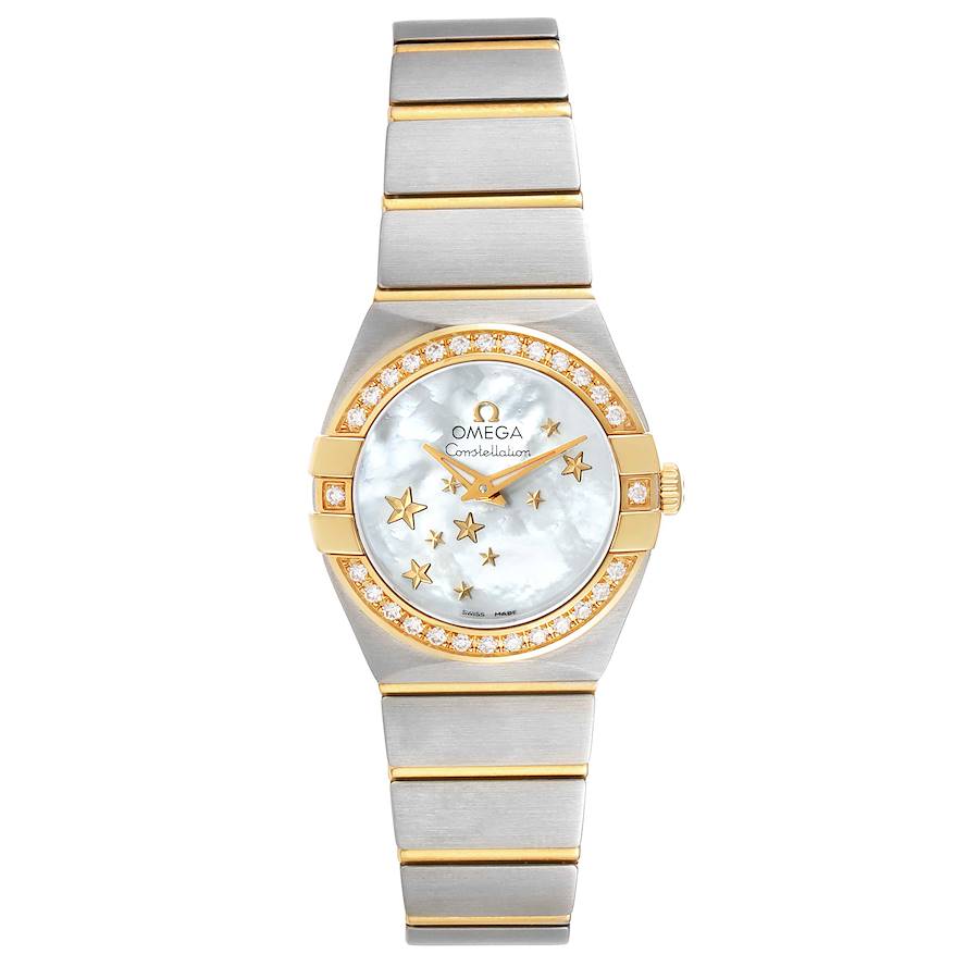 Omega Constellation Steel Yellow Gold Diamond Ladies Watch 123.25