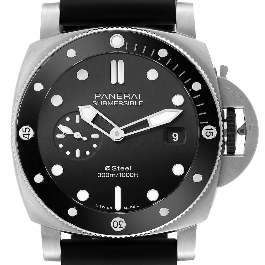 Panerai Submersible QuarantaQuattro Grigio Steel Mens Watch PAM01288 Unworn SwissWatchExpo