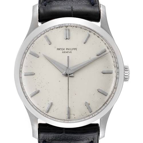 Photo of Patek Philippe Calatrava White Gold Vintage Mens Watch 570 Box Papers