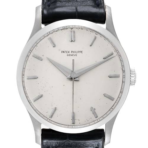 Photo of Patek Philippe Calatrava White Gold Vintage Mens Watch 570 Box Papers