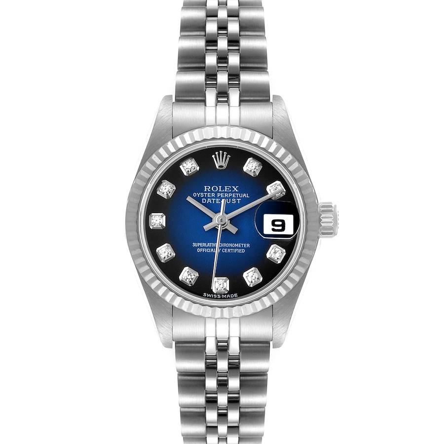 Rolex Datejust Ladies Steel 18k White Gold Bronze Dial Watch 79174 SwissWatchExpo