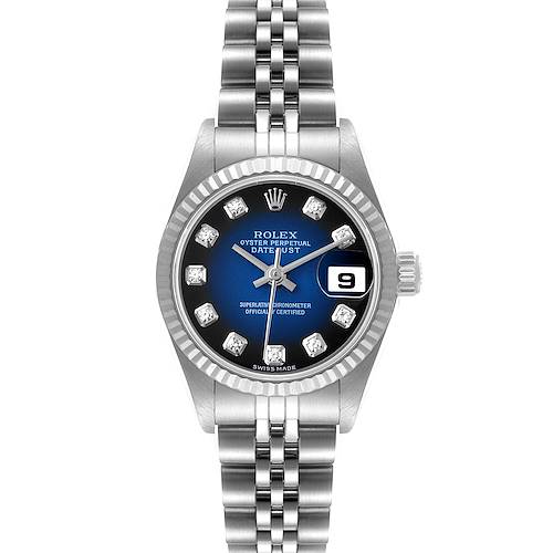 Photo of Rolex Datejust Ladies Steel 18k White Gold Bronze Dial Watch 79174