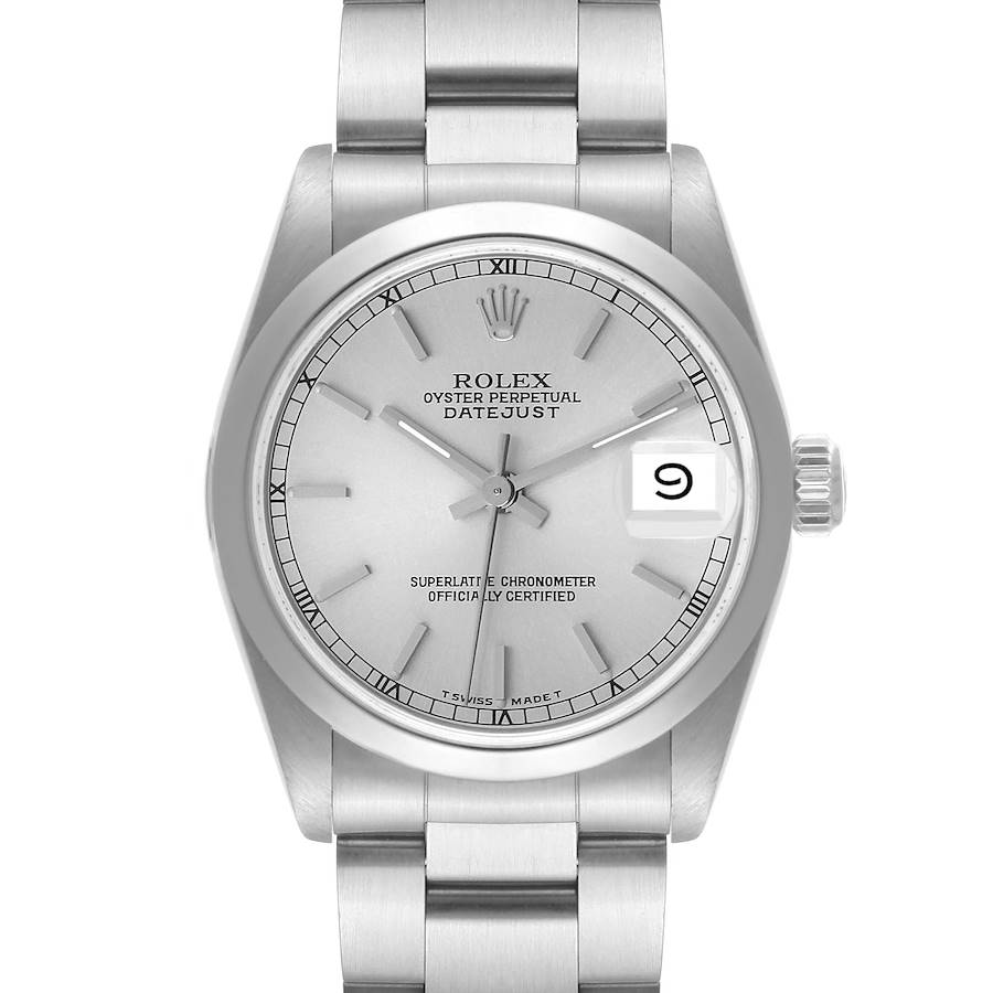 Rolex Datejust Midsize 31mm Silver Dial Steel Ladies Watch 68240 SwissWatchExpo