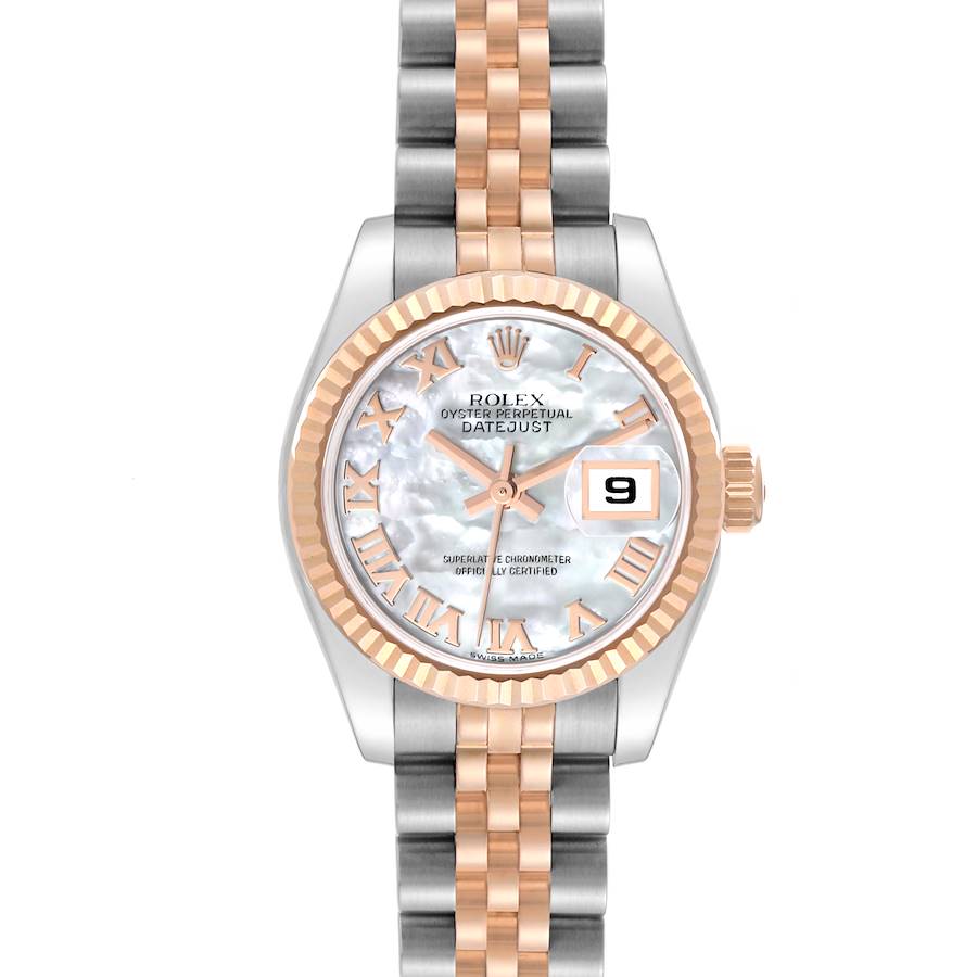 Rolex Datejust Steel Rose Gold Mother of Pearl Dial Ladies Watch 179171 SwissWatchExpo