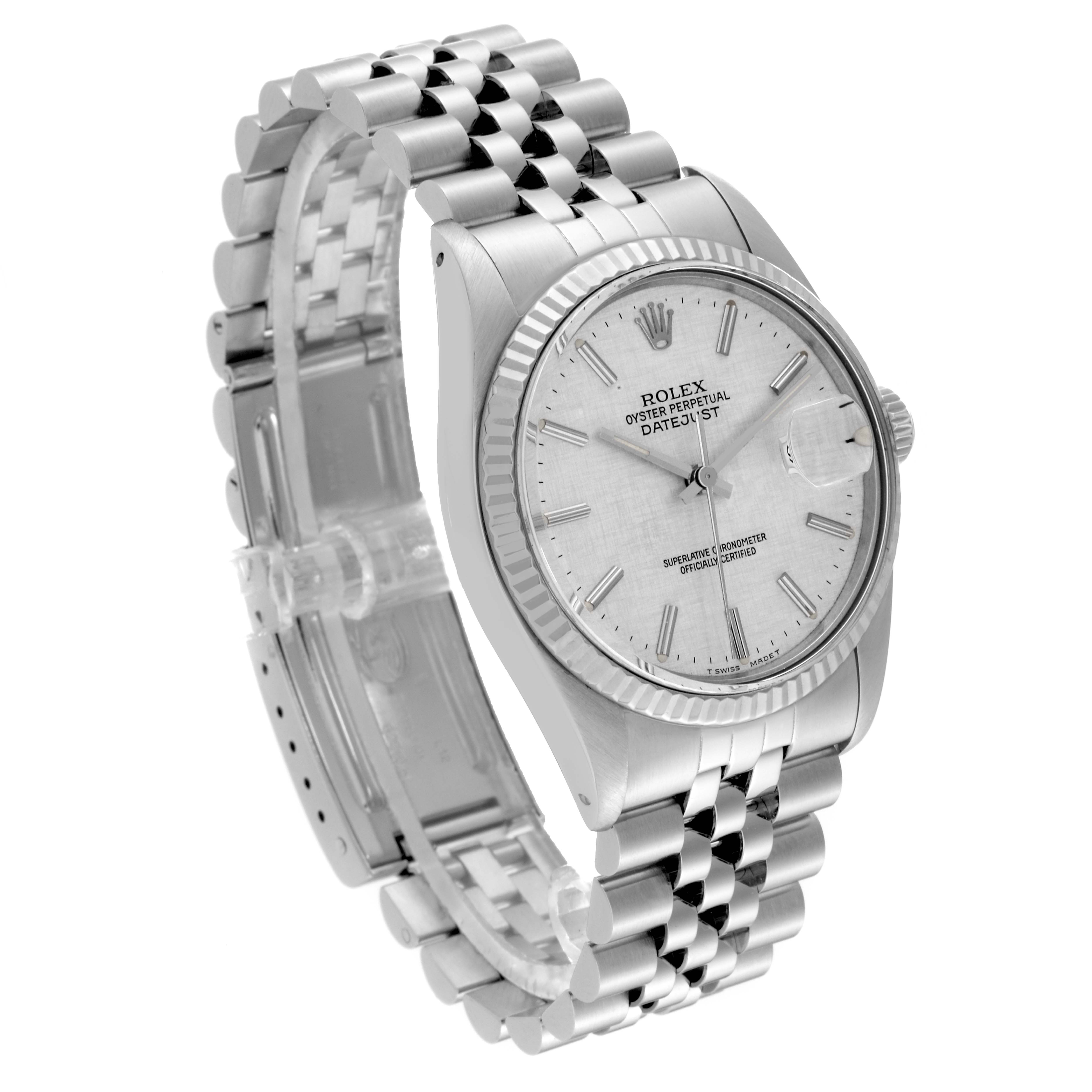 The image shows a Vintage Collection Rolex watch at a three-quarter angle, highlighting the dial, bezel, and bracelet.