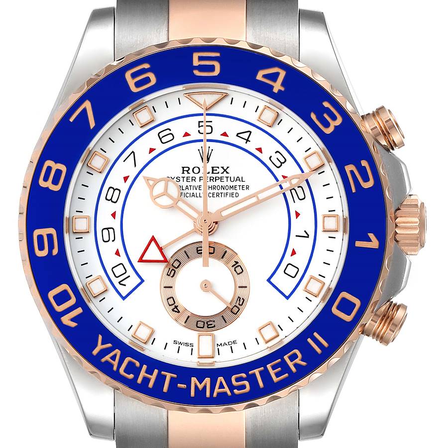 Rolex Yachtmaster II 44mm Steel Rose Gold Mens Watch 116681 Unworn SwissWatchExpo