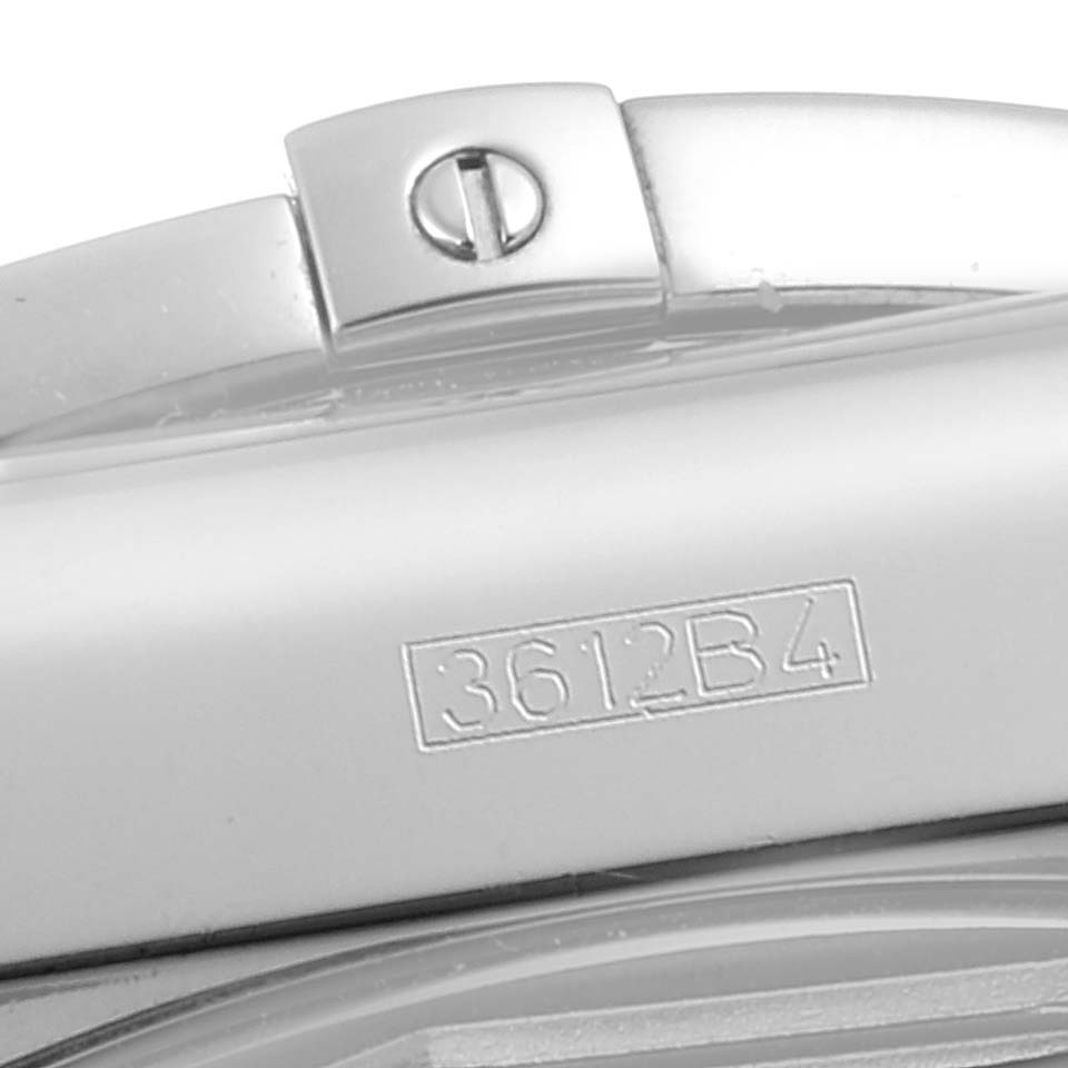 The image shows a close-up angle of a model number engraved on the case of a Breitling Chronomat AB042011/C851-375A Men
s Stainless Steel Blue Dial AB042011/C851-375A Men
s Stainless Steel Blue Dial watch.