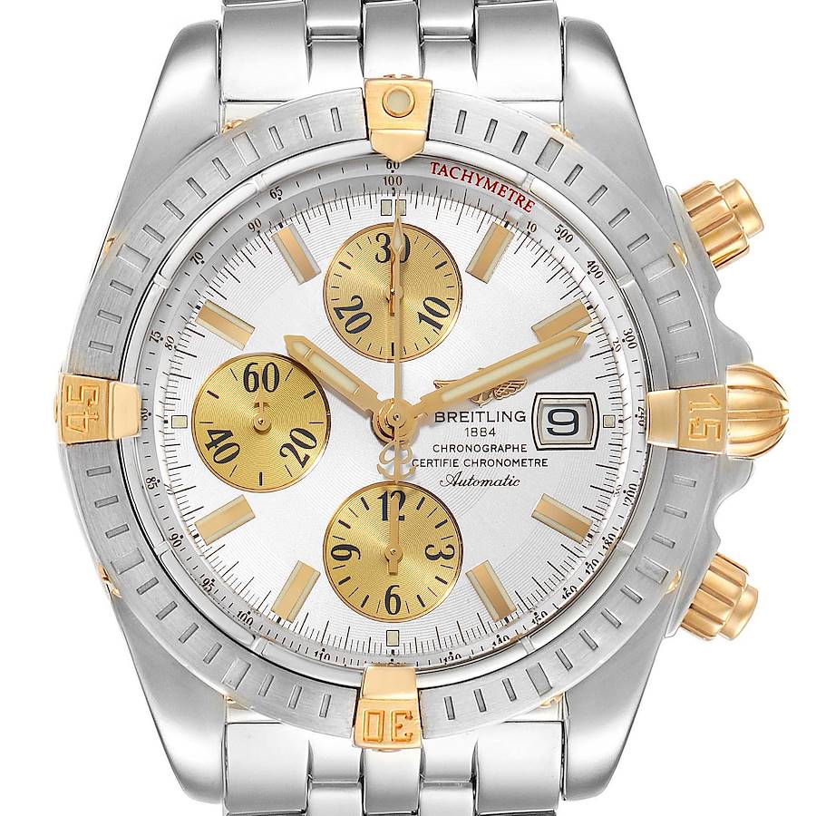 Breitling Chronomat Steel 18K Yellow Gold Mens Watch B13356 SwissWatchExpo