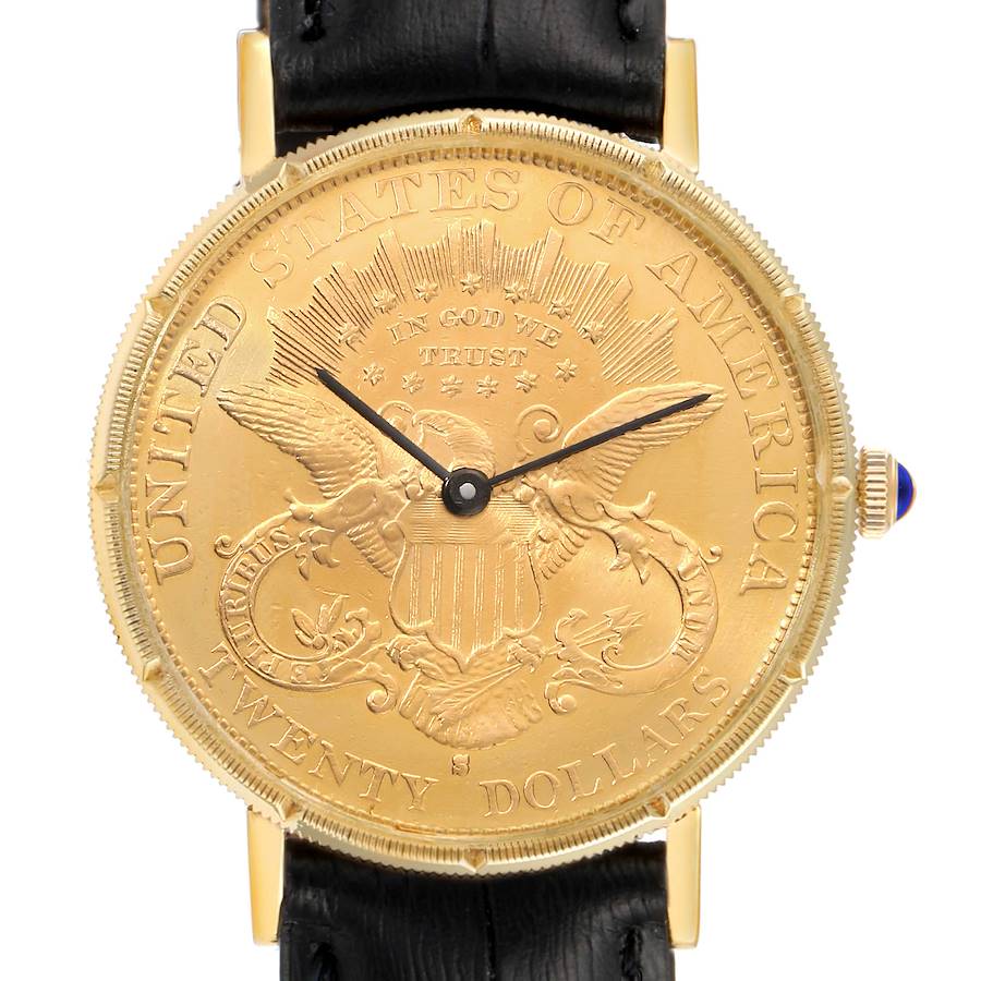 Baume Mercier 20 Dollars Double Eagle Yellow Gold Coin Automatic Mens Watch 1873 SwissWatchExpo