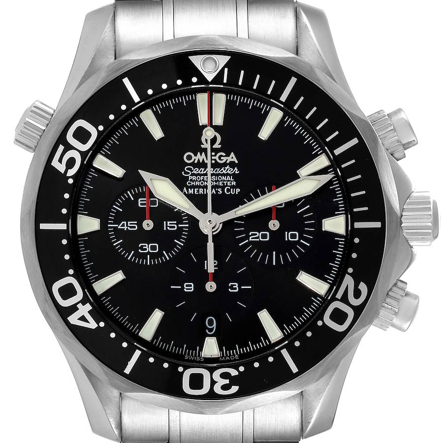 Omega Seamaster 300M Chronograph Americas Cup Mens Watch 2594.50.00 Card SwissWatchExpo