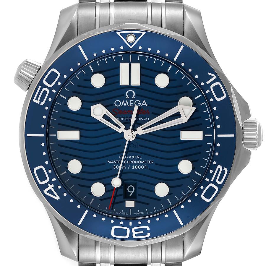 Omega Seamaster Diver 300M Blue Dial Mens Watch 210.30.42.20.03.001 Unworn SwissWatchExpo
