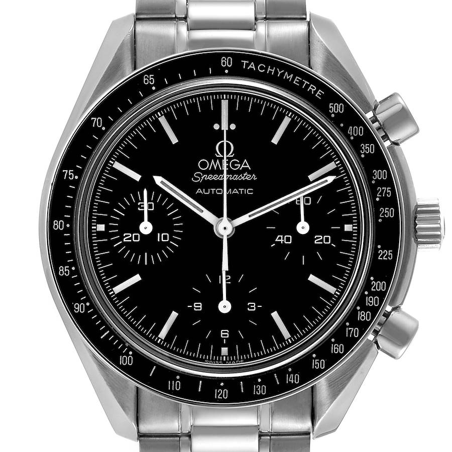 Omega Speedmaster Reduced Chronograph Steel Mens Watch 3539.50.00 Box Card SwissWatchExpo