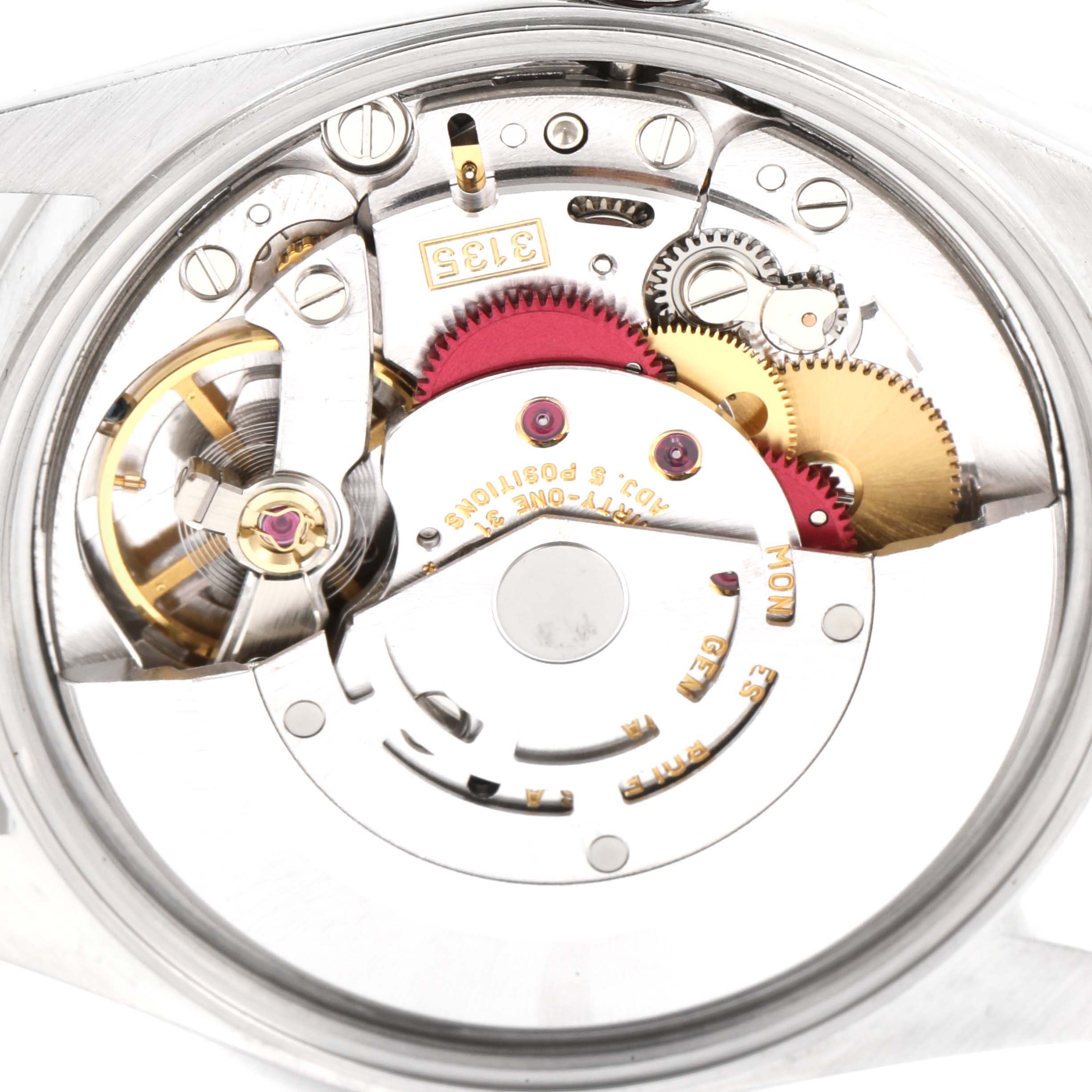 This image shows the intricate inner mechanism of the Rolex Date 15200 Men's Stainless Steel White Dial 15200 Men's Stainless Steel White Dial model watch, viewed from the back.