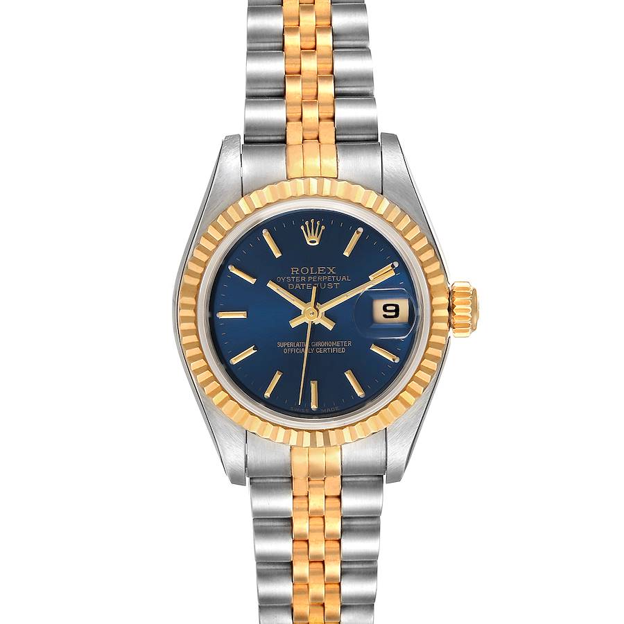 Rolex Datejust Steel Yellow Gold Blue Dial Ladies Watch 79173 Unworn SwissWatchExpo