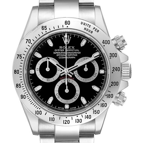 Photo of Rolex Daytona Black Dial Chronograph Steel Mens Watch 116520