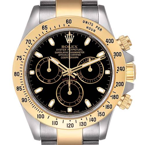 Photo of Rolex Daytona Steel Yellow Gold Black Dial Mens Watch 116523