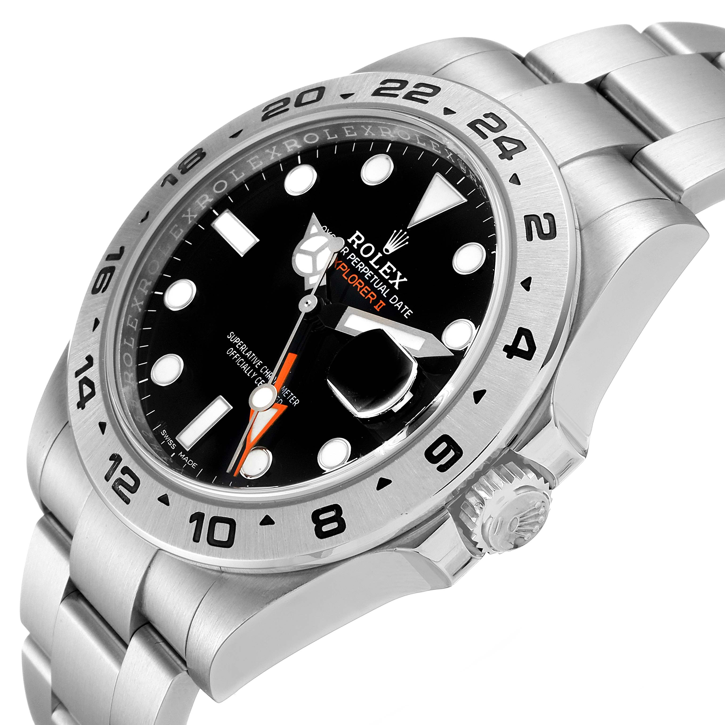The image shows a close-up side angle of a Rolex Explorer 216570 Men's Stainless Steel Black Dial 216570 Men's Stainless Steel Black Dial watch, highlighting the bezel, crown, and part of the bracelet.