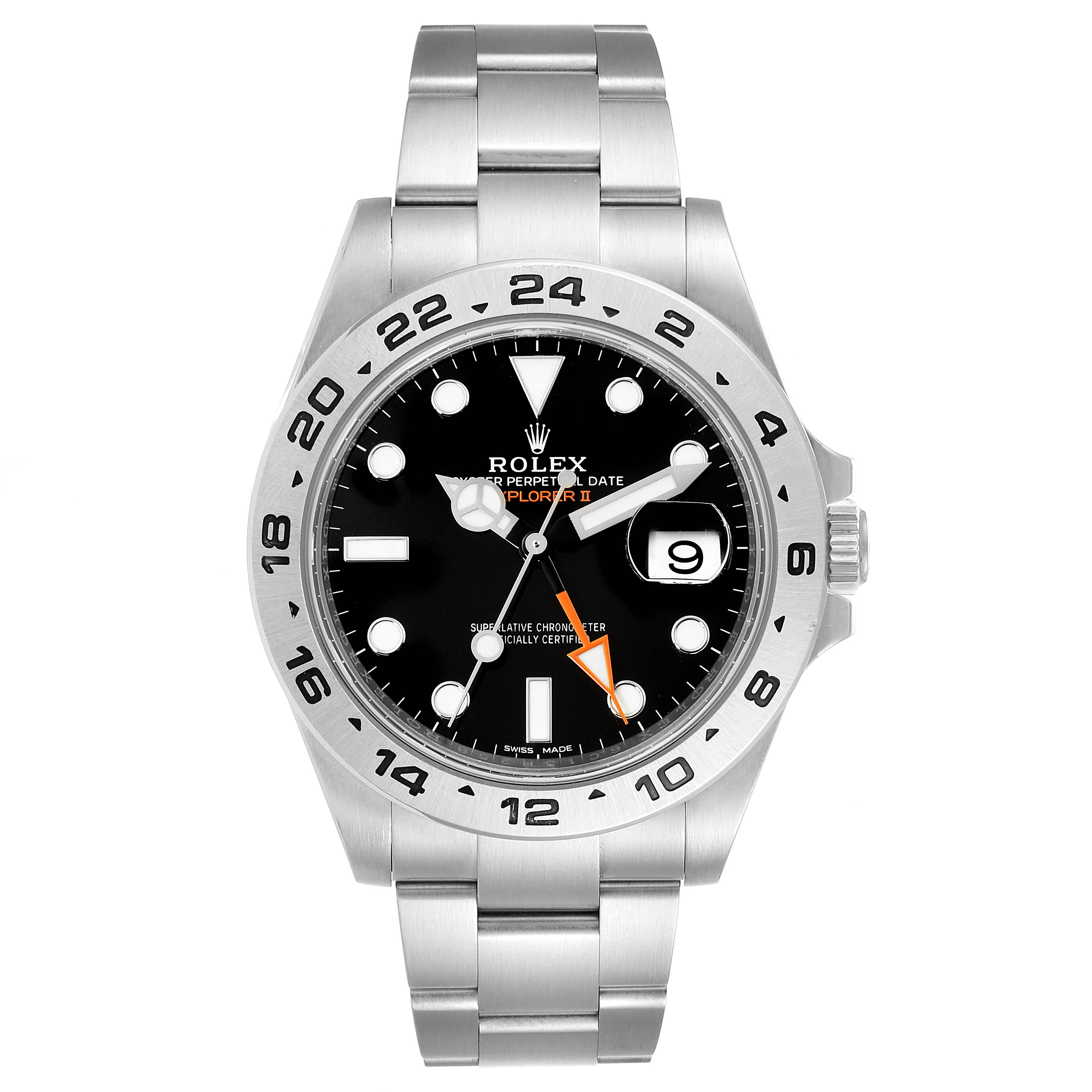 The image shows a Rolex Explorer 216570 Men's Stainless Steel Black Dial 216570 Men's Stainless Steel Black Dial watch front view, highlighting its dial, bracelet, and date feature.