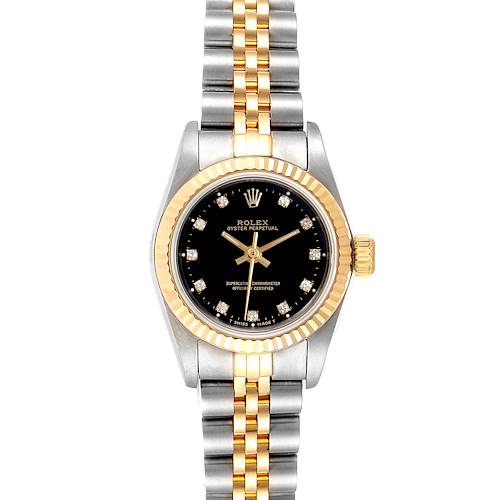 Photo of Rolex Oyster Perpetual Steel Yellow Gold Diamond Ladies Watch 67193 