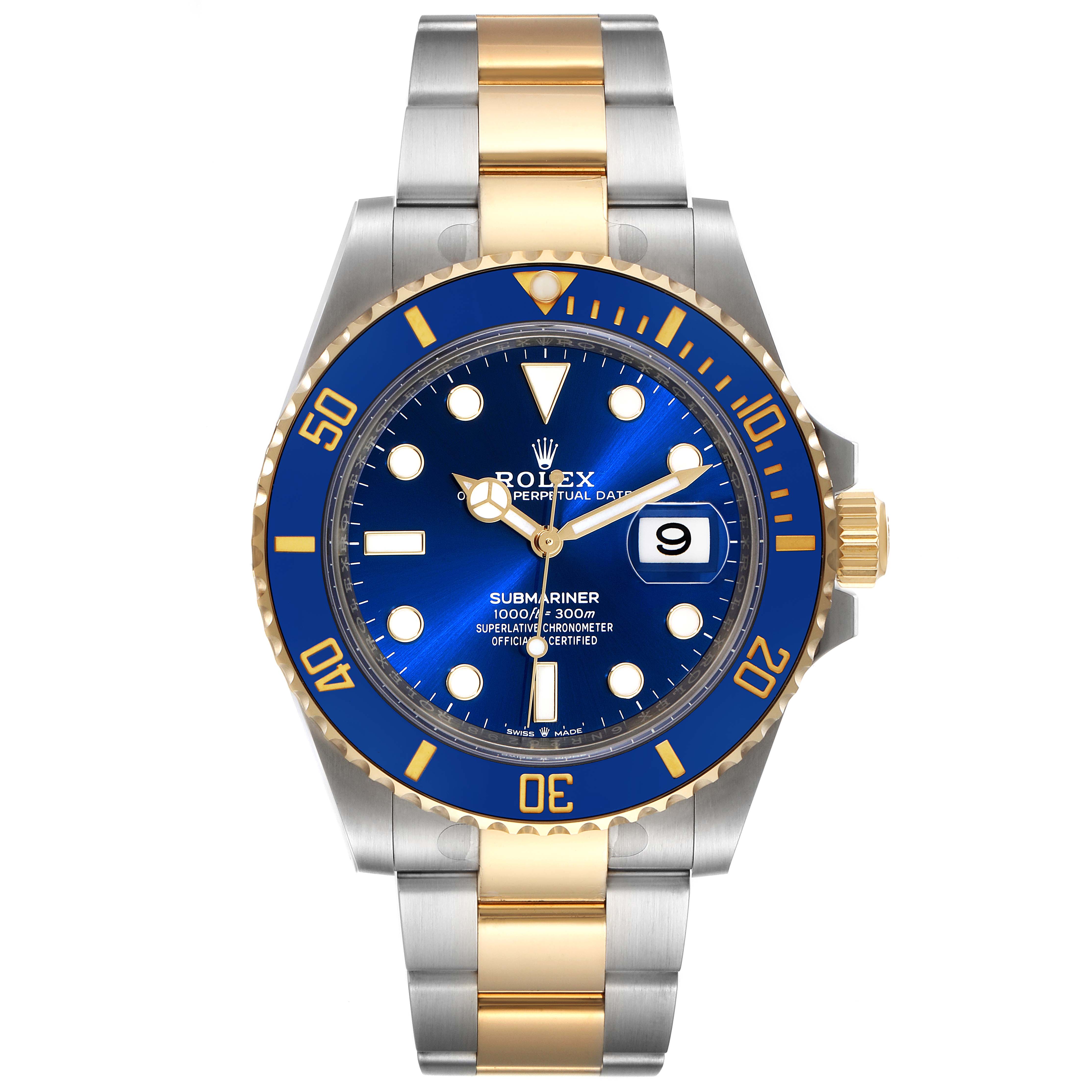 Rolex Submariner 41 Steel Yellow Gold Blue Dial Mens Watch 126613 Box ...