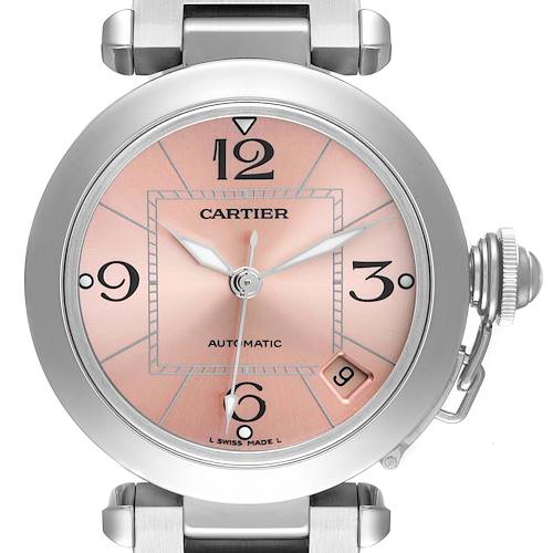 Photo of Cartier Pasha C Midsize Pink Dial Automatic Steel Ladies Watch W31075M7