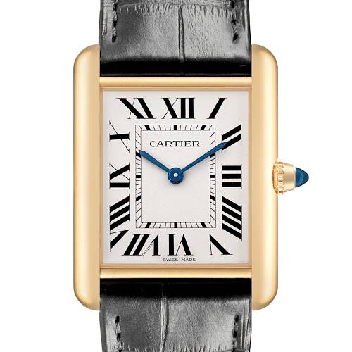 Photo of Cartier Tank Louis Yellow Gold Silver Dial Mens Watch WGTA0067 Card